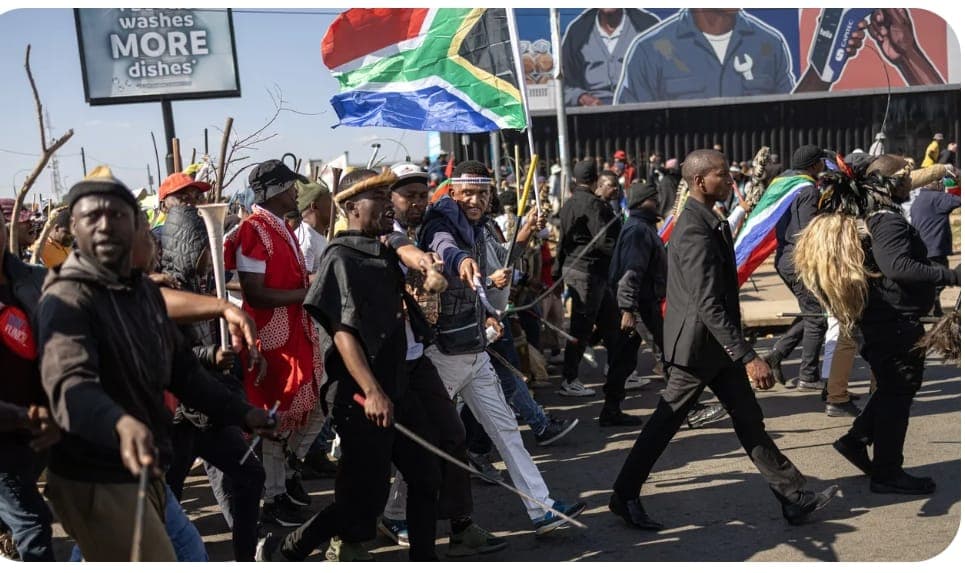 South African protesters